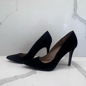 Saks Fifth Avenue Black Suede Pumps